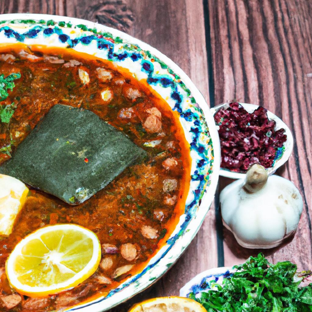 Íránský dušený pokrm Fesenjan