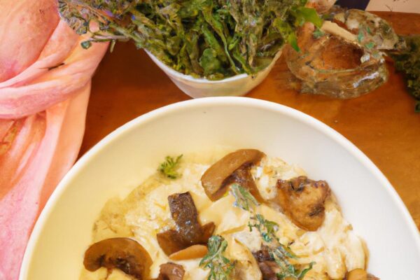 Krémové houbové rizoto s tymiánem