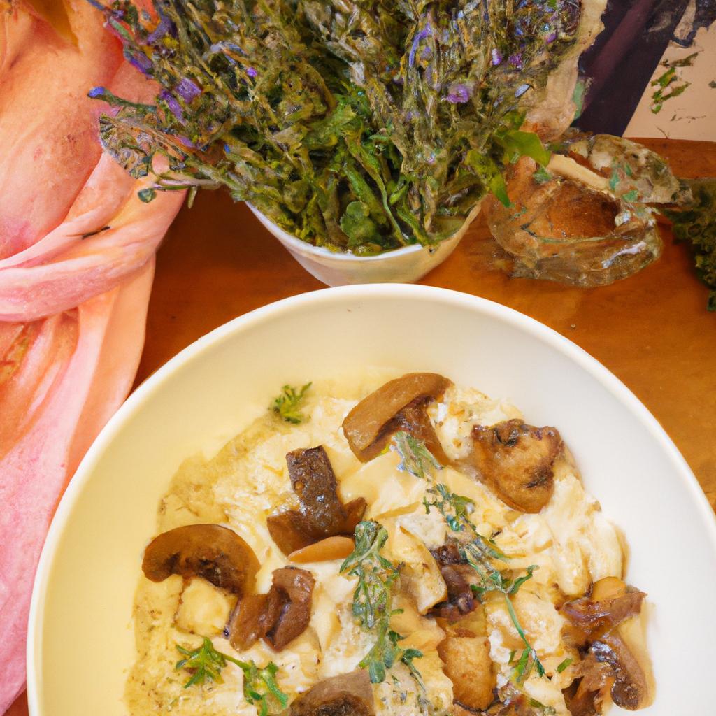 Krémové houbové rizoto s tymiánem