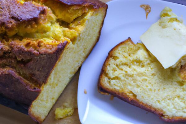 Kukuřičný chleba s máslem