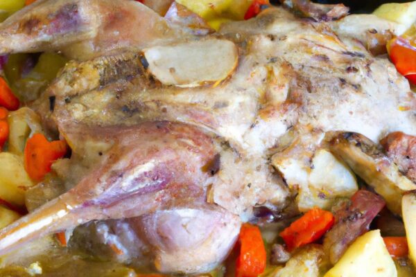 Pečený králičí hřbet se zeleninou