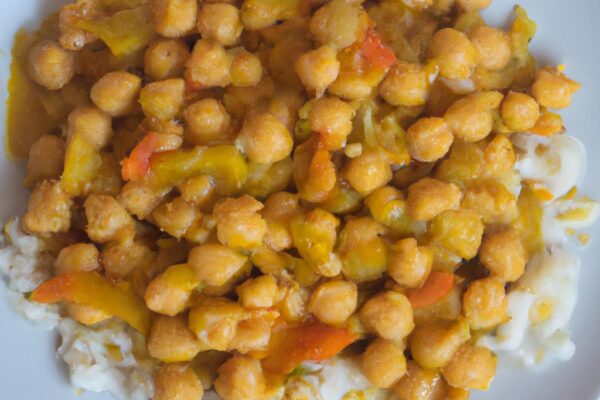 Veganské cizrnové kari s rýží