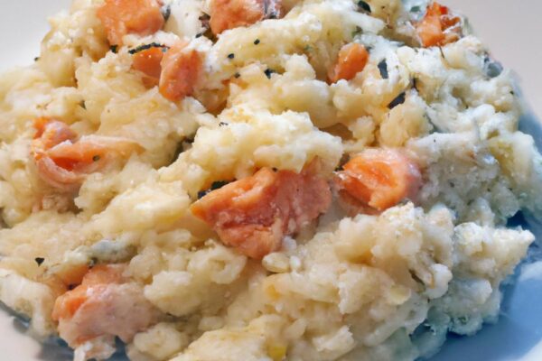 Krémové rizoto s uzeným lososem