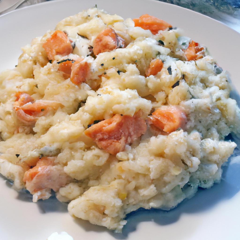 Krémové rizoto s uzeným lososem