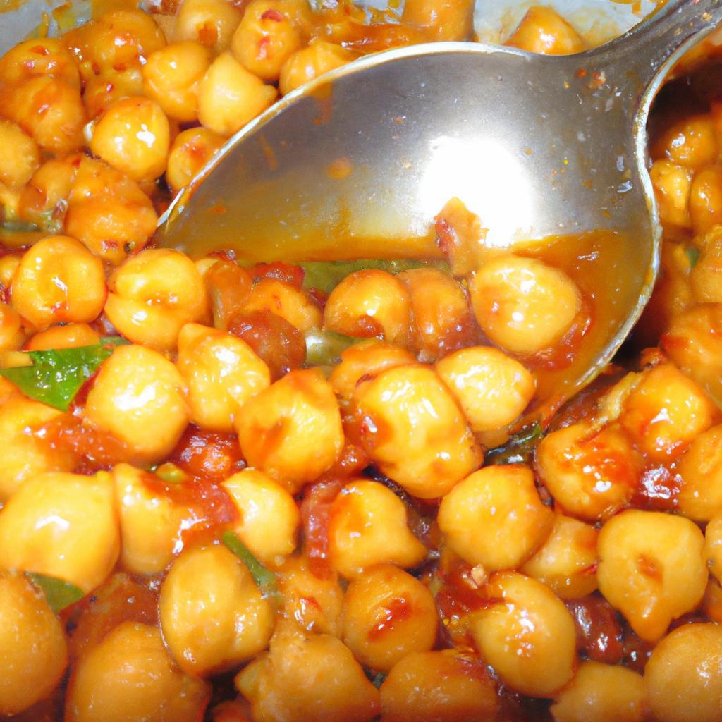 Kořeněný cizrnový kari pokrm