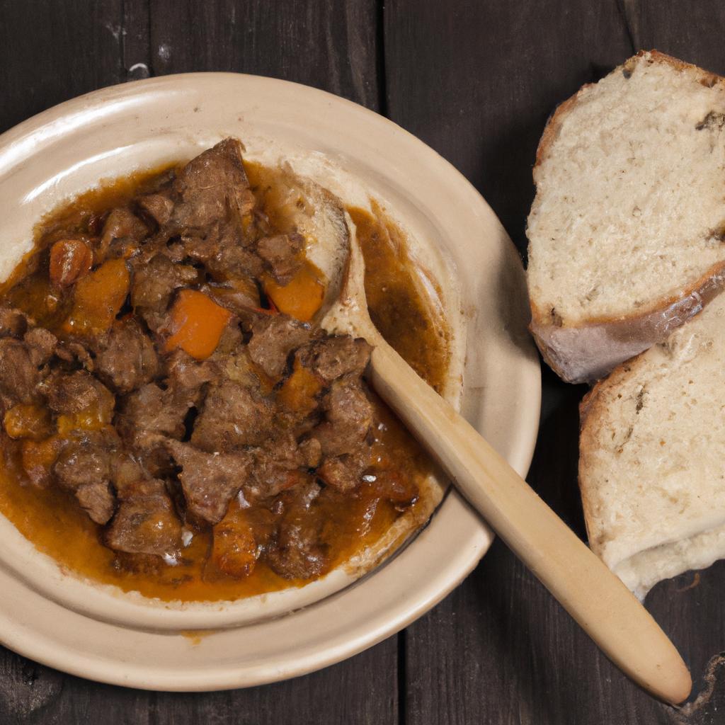 Staročeský guláš s chlebem