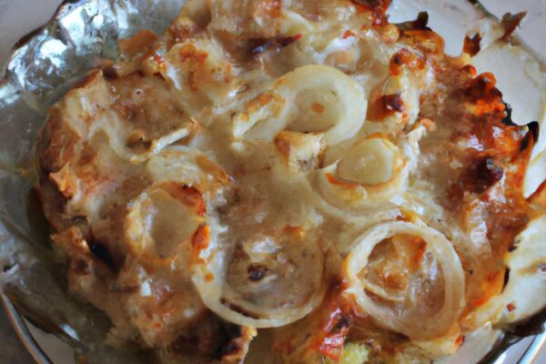 Zapečená cibulačka se sýrem