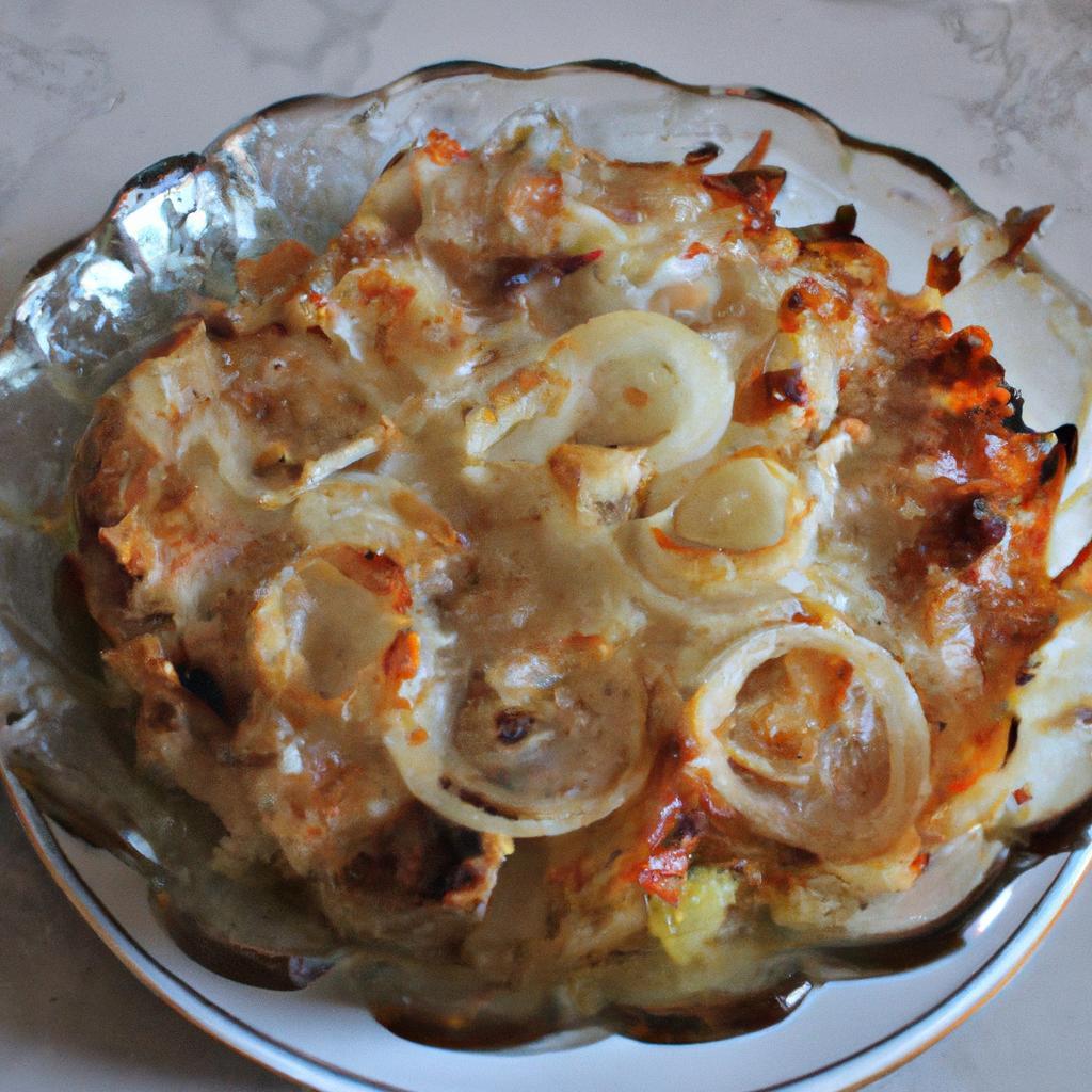 Zapečená cibulačka se sýrem