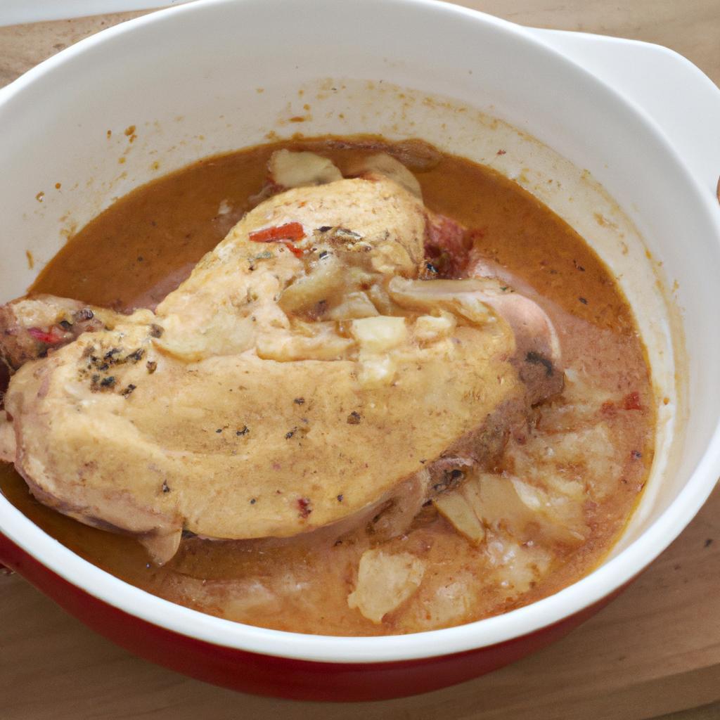 Kuřecí prsa na víně