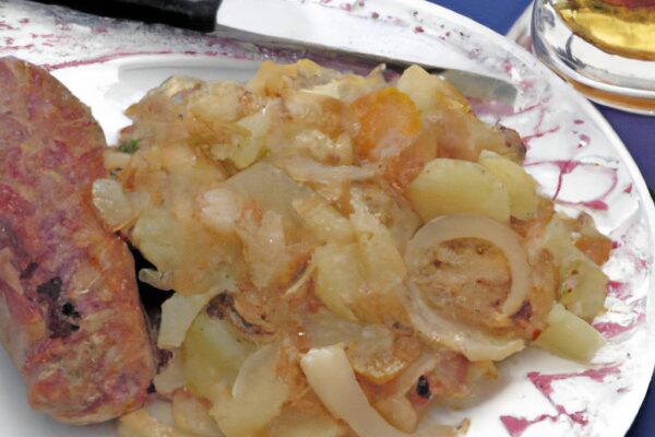 Krkovička na pivní cibuli