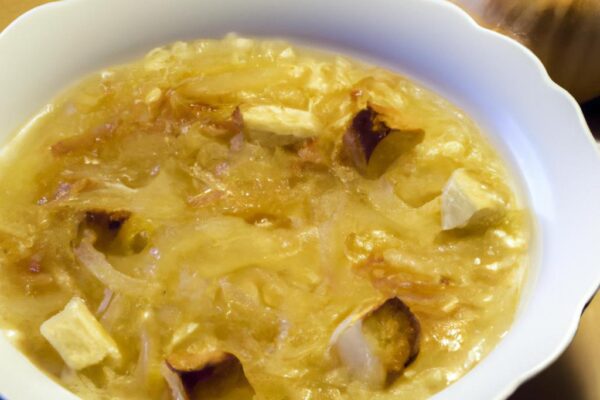 Polévka cibulová se sýrem