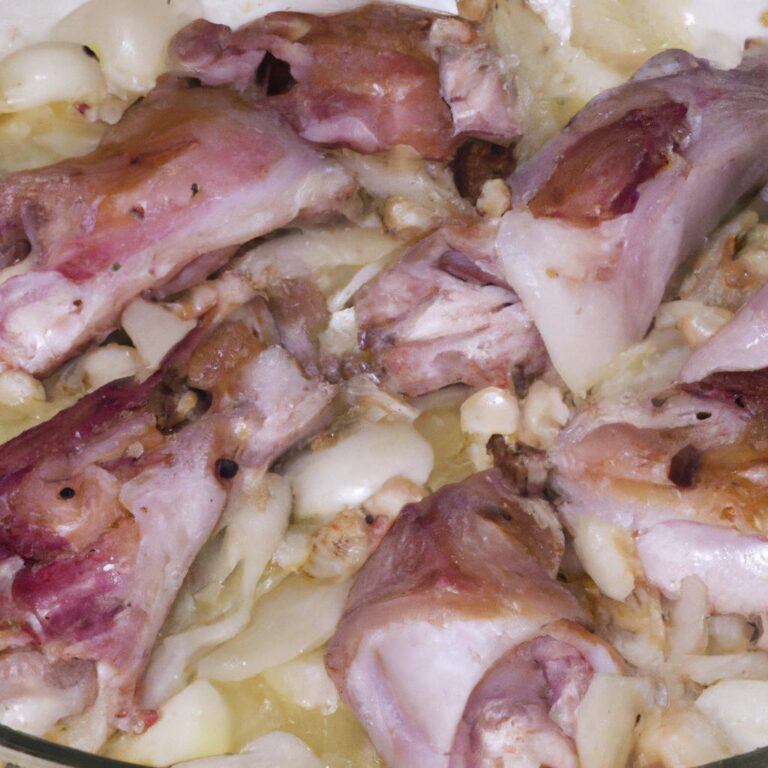 Králík na česneku a slanině